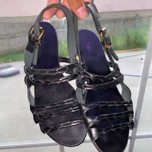 Ecoté Black 100% Leather Sandals |